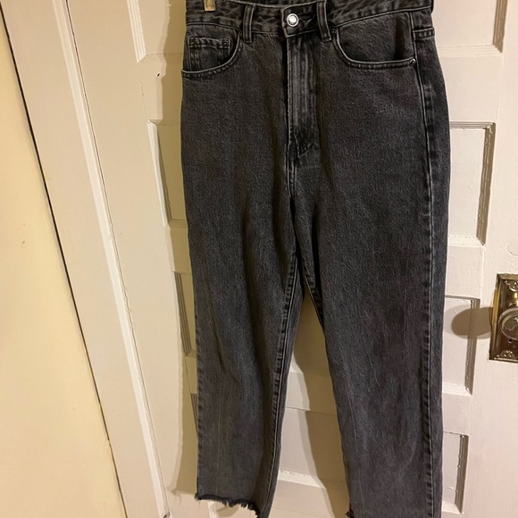 High Waisted Distressed Black Jeans - Picture 3 of 4